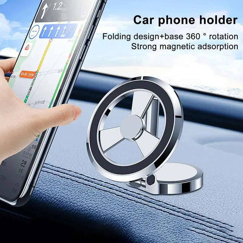 Magnetic Car Phone Holder Folding Car Bracket Magnetic Suction